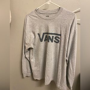 Grey vans shirt long sleeve large